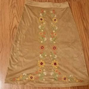 Beautiful suede like midi skirt Sz. 6